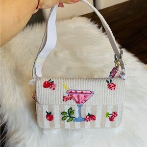 Stylish Cream Embroidered Handbag